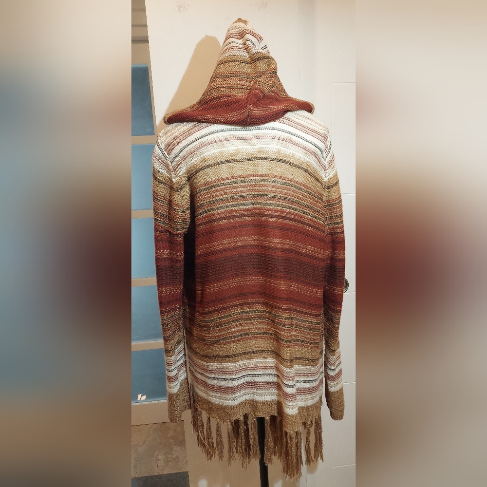 Multicolor Knit Sweater with Fringe - Picture 4 of 7